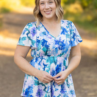 IN STOCK Emery Ruffle Top - Blue Floral | Women's Blouse FINAL SALE