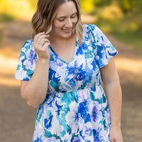 IN STOCK Emery Ruffle Top - Blue Floral | Women's Blouse FINAL SALE