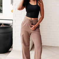 Run, Don't Walk Cargo Sweatpants in Smokey Brown