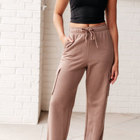 Run, Don't Walk Cargo Sweatpants in Smokey Brown