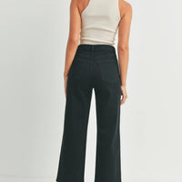 PREORDER: Patch Pocket Wide Leg Jeans in Four Colors