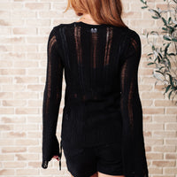 San Tropez Light Weight Knit Cardigan in Black