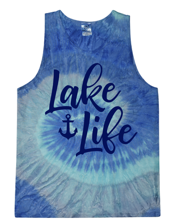 Lake Life Tie-Dye Tank