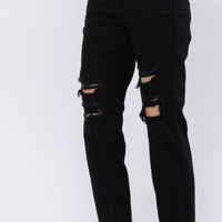 The Standout Judy Blue Black Boyfriend Jeans