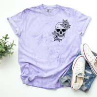 Flower Skull Oversized pocket tee