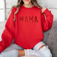MAMA (RED GLITTER PATCH) RED Sweatshirt