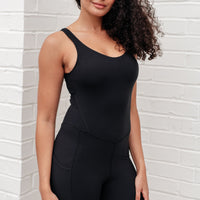 Sun Salutations Body Suit in Black