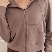 Sun or Shade Zip Up Jacket in Smokey Brown