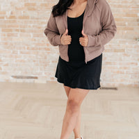 Sun or Shade Zip Up Jacket in Smokey Brown