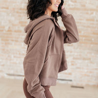 Sun or Shade Zip Up Jacket in Smokey Brown