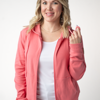 IN STOCK Fullzip Hoodie - Sunkissed Coral