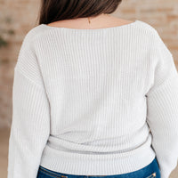 Told You So Ribbed Knit V Neck Sweater