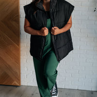 Totally Me Spaghetti Strap Jumpsuit in Dark Green