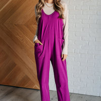 Totally Me Spaghetti Strap Jumpsuit in Light Plum