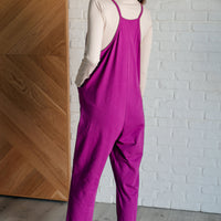 Totally Me Spaghetti Strap Jumpsuit in Light Plum