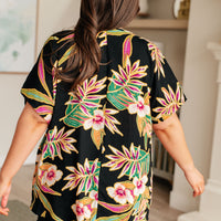 Tropical Bouquet V-Neck Top