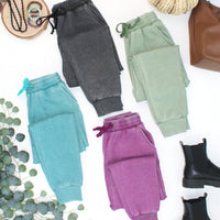 IN STOCK Vintage Wash Joggers - Purple