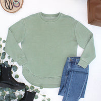 IN STOCK Vintage Wash Pullover - Olive