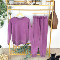 IN STOCK Vintage Wash Joggers - Purple
