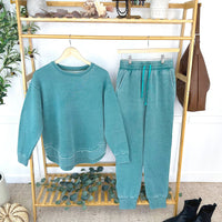 IN STOCK Vintage Wash Joggers - Teal