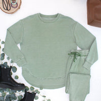 IN STOCK Vintage Wash Pullover - Olive