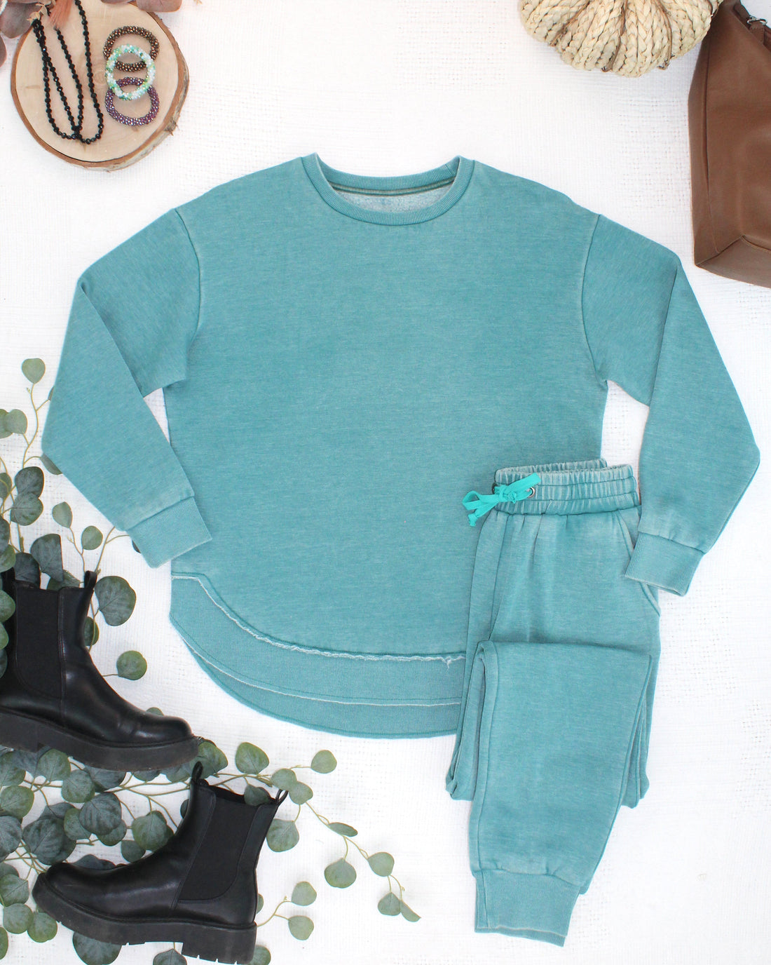 IN STOCK Vintage Wash Pullover - Teal