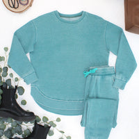 IN STOCK Vintage Wash Pullover - Teal