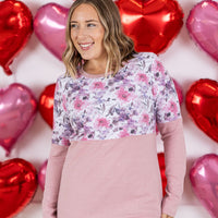 IN STOCK Natalie Pullover - Pink Floral Mix