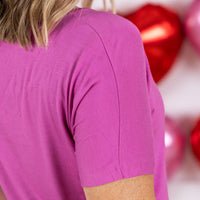 IN STOCK Chloe Cozy Tee - Magenta