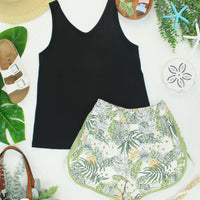 IN STOCK Vera V Neck Tank - Black