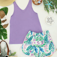 IN STOCK Vera V Neck Tank - Lavender