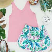 IN STOCK Vera V Neck Tank - Pink