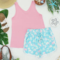 IN STOCK Vera V Neck Tank - Pink
