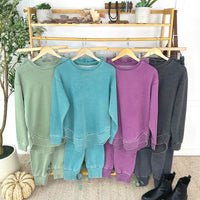 IN STOCK Vintage Wash Joggers - Teal