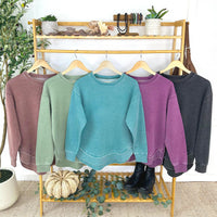 IN STOCK Vintage Wash Pullover - Brown