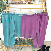 IN STOCK Vintage Wash Joggers - Purple