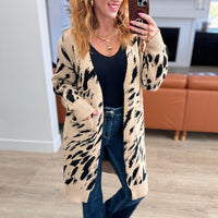 PREORDER: Harper Heavyweight Animal Print Cardigan