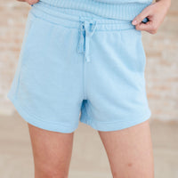 We're Only Getting Better Drawstring Shorts in Sky Blue