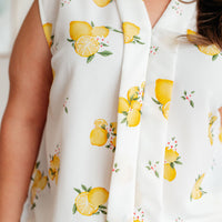 When Life Gives You Lemons Sleeveless Blouse