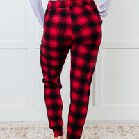 Your New Favorite Joggers in Red Plaid