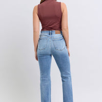 Judy Blue Full Size Raw Hem High Rise Bootcut Jeans