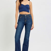 RISEN Full Size High Rise Flare Jeans with Pockets