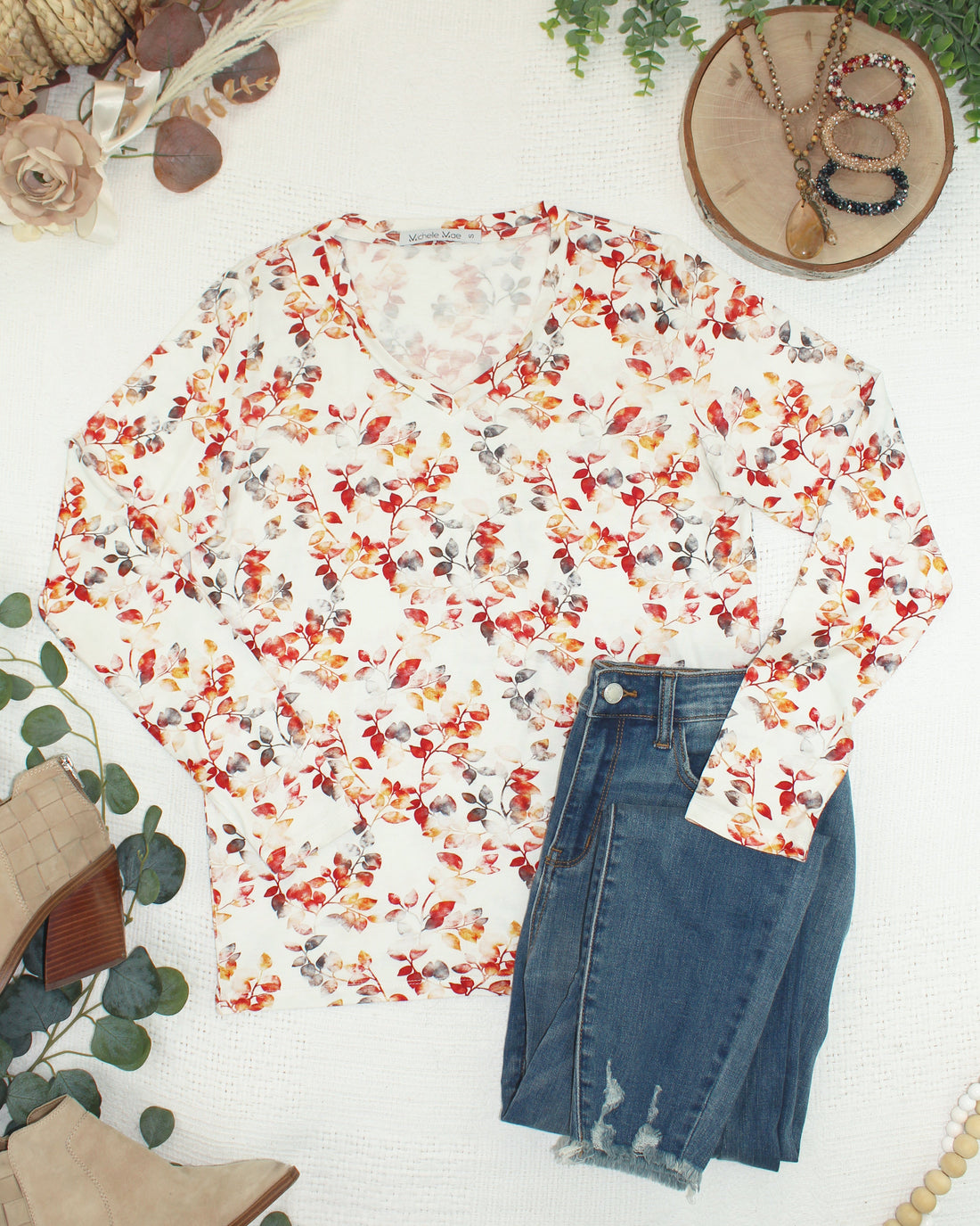 IN STOCK Larissa Long Sleeve - Autumn Watercolor