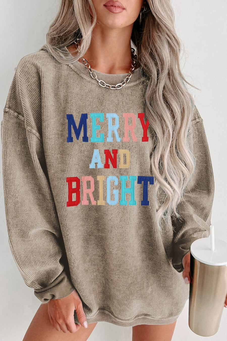 MERRY AND BRIGHT Graphic Sweatshirt