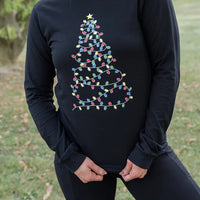 Bright Christmas Tree Long Sleeved Graphic Tee