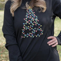 Bright Christmas Tree Long Sleeved Graphic Tee