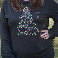 Bright Christmas Tree Long Sleeved Graphic Tee