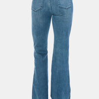 Judy Blue Full Size Tummy Control Cut Hem Flare Jeans