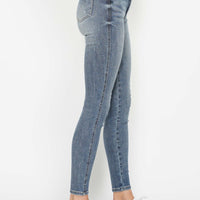 Judy Blue Full Size Tummy Control Contrast Wash Skinny Jeans