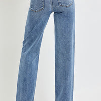 RISEN Full Size High Rise Straight Leg Jeans with Pockets